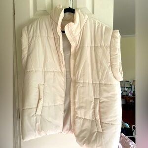 Go out like fire!! Puffy white vest!